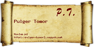 Pulger Tomor névjegykártya